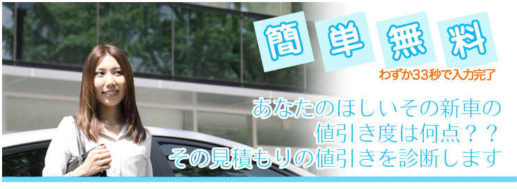 ちょっと待って！その新車、決める前に…　あなたの欲しいその新車値引き度は何点？その【見積】の値引きを診断します。